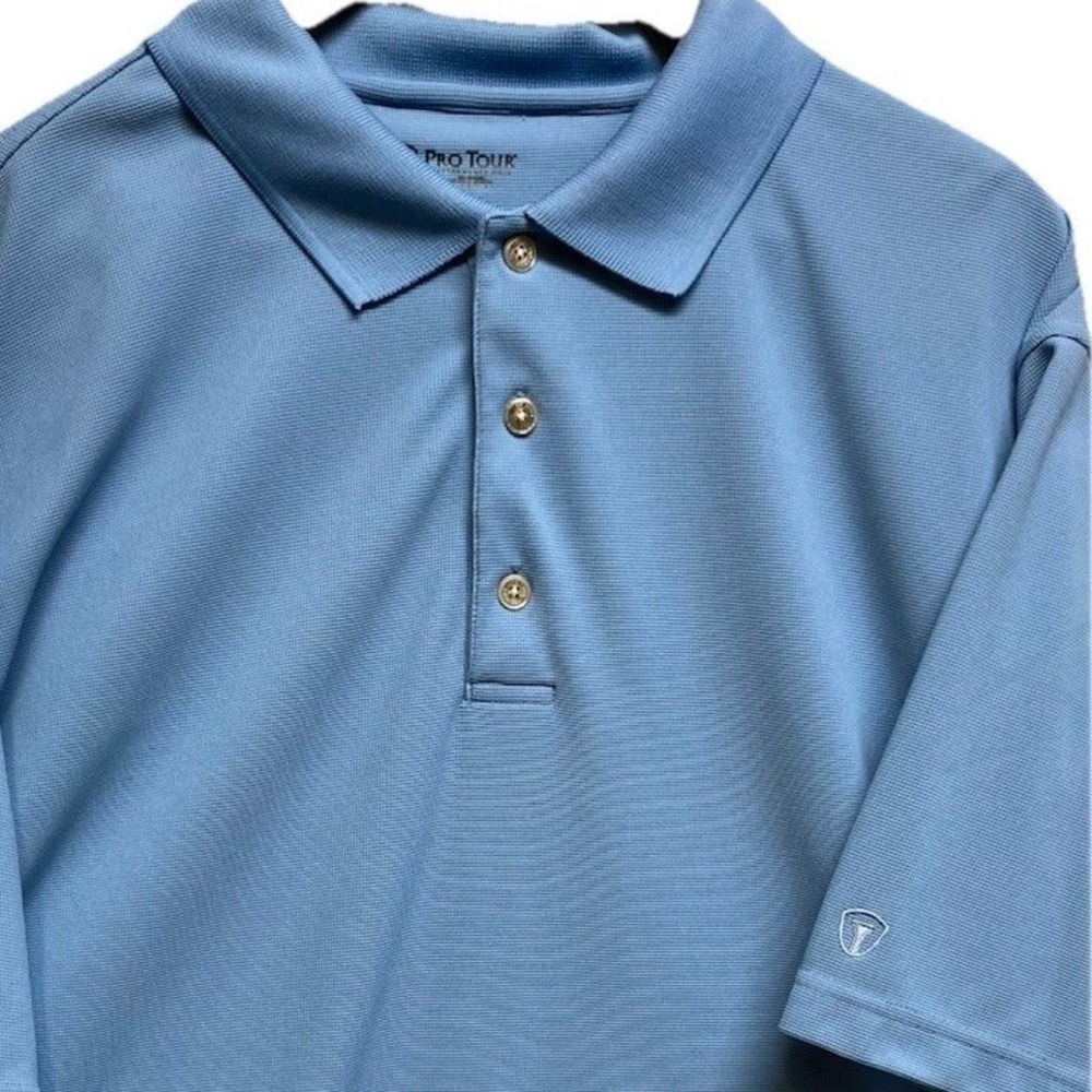 Pro Tour Performance Golf Men's Size X Large  Blue‎ Polo Short Sleeve